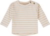 Noppies Unisex Tee Bhisho long sleeve stripe Unisex T-shirt - Biscotti - Maat 62