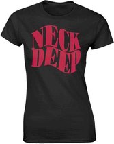 Neck Deep Dames Tshirt -XL- Simple Warp Zwart