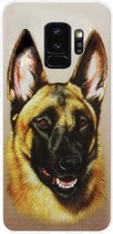 ADEL Siliconen Back Cover Softcase Hoesje Geschikt voor Samsung Galaxy S9 Plus - Duitse Herder Hond