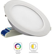 LED Downlight - Inbouwspot - 12W - RGB+CCT - 1100Lm - Ø180x40mm (ZM150mm) - Milight FUT066 - RGB