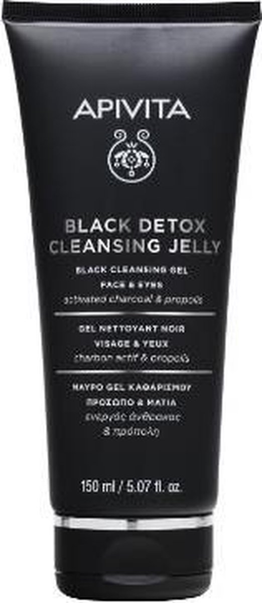 Apivita Gel Face Care Cleansers Black Detox Cleansing Jelly
