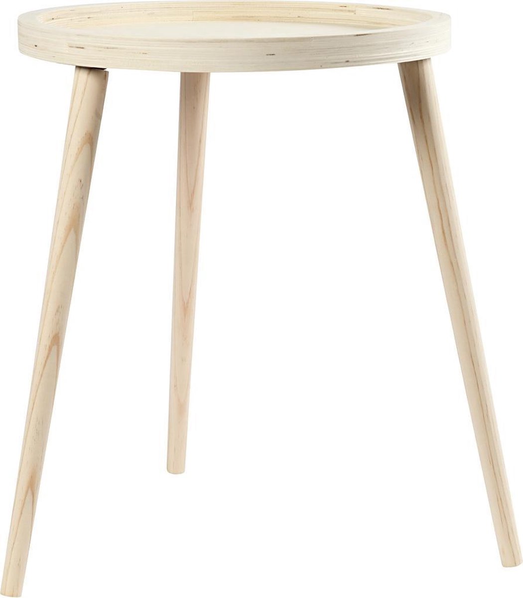 Creotime Bijzettafel Dienblad Hout 48 X 40 Cm Blank Per Stuk
