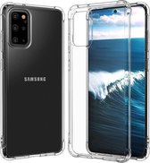DrPhone Samsung S20+ (Plus) TPU Hoesje - Siliconen Bumper Case met Verstevigde randen – Vier Hoeken  - transparant