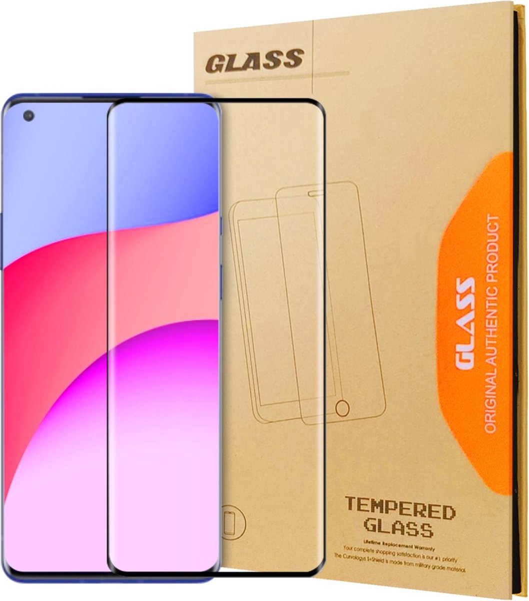 Full-Cover Tempered Glass - Geschikt voor OnePlus 8 Pro Screen Protector - Zwart
