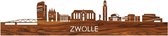 Skyline Zwolle Palissander hout - 100 cm - Woondecoratie design - Wanddecoratie met LED verlichting