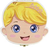NADevi - Houten Tandendoosje voor Melk Tanden van Tandenfee Cadeau  – Meisje/Blond
