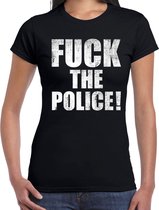 Fuck the police protest t-shirt zwart voor dames M