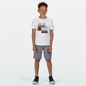 Regatta - Kids' Bosley III Printed T-Shirt - Outdoorshirt - Kinderen - Maat 7-8 Jahre - Wit