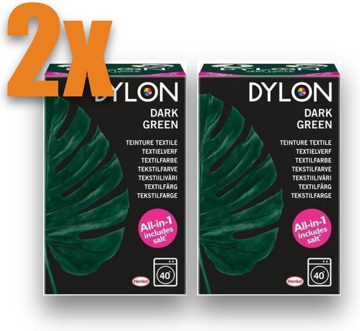 Gespecificeerd Oswald Wiens Textielverf Dylon groen Dark Green 350g all-in (zout) VOORDEELPACK 2 STUKS  ! | bol.com