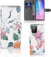 Telefoonhoesje Samsung S10 Lite Wallet Bookcase Bird Flowers