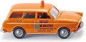 Wiking Miniatuurauto Vw 1600 Variant Die-cast Zink 1:87 Oranje