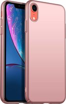 Ultra thin geschikt voor Apple iPhone Xr case - roze met Privacy Glas