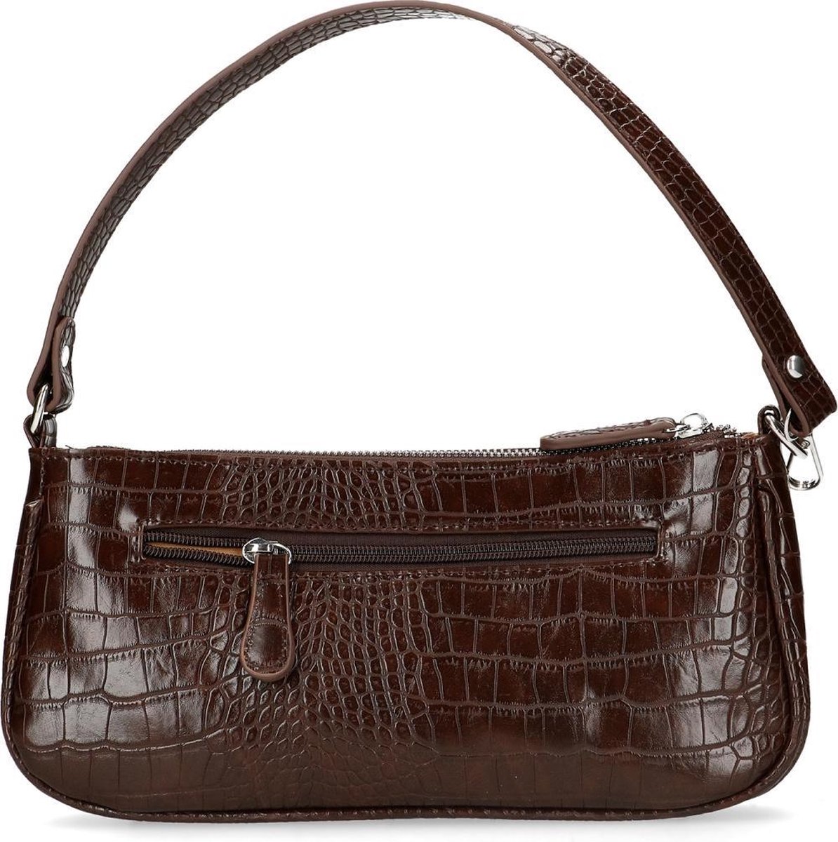 Sacha Bruine tas met crocoprint bol