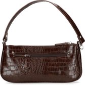 Sacha - Bruine tas met crocoprint
