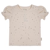 Little Indiana Shirt Ruffle Dots - Shirt - Korte Mouwen - Ecru - Maat: 2-3 jaar
