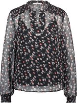 Aaiko zwarte transparante blouse met top eronder - valt kleiner - Maat S