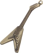 Sleutelhanger Flying V Gitaar, antiek messing