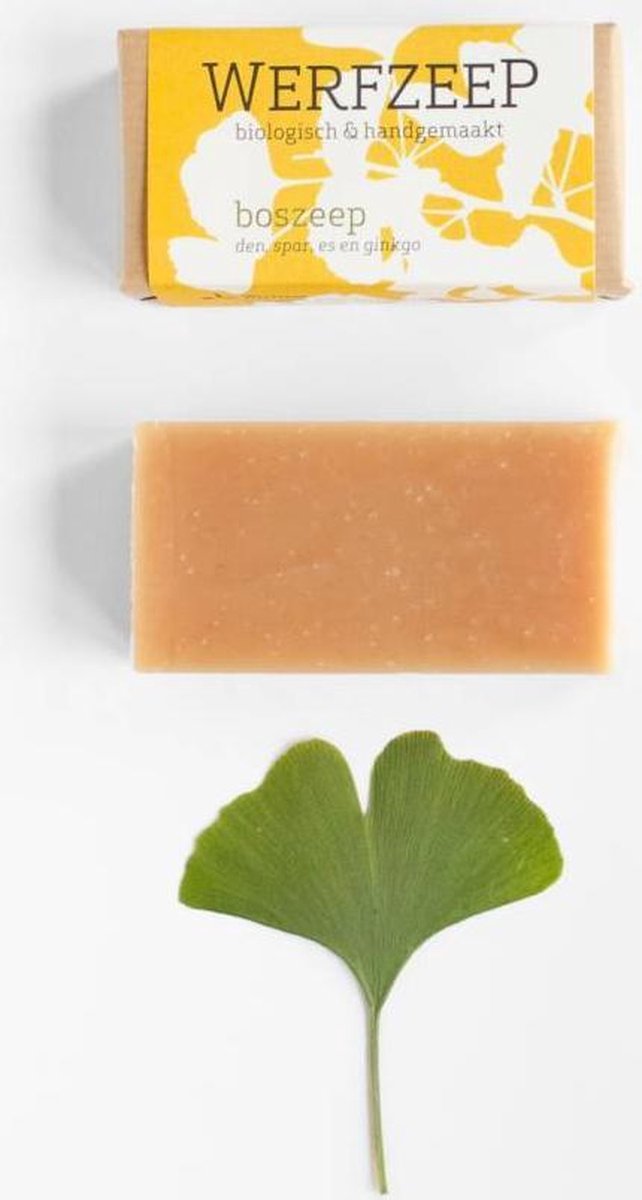 Werfzeep Boszeep - 100g - Vegan Natuurlijke Zeep - Aardse Dennengeur - Handgemaakt - Biologische Ingrediënten