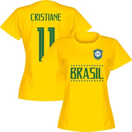 Brazilië Team Cristiane 11 T-shirt - Geel - Dames - XL