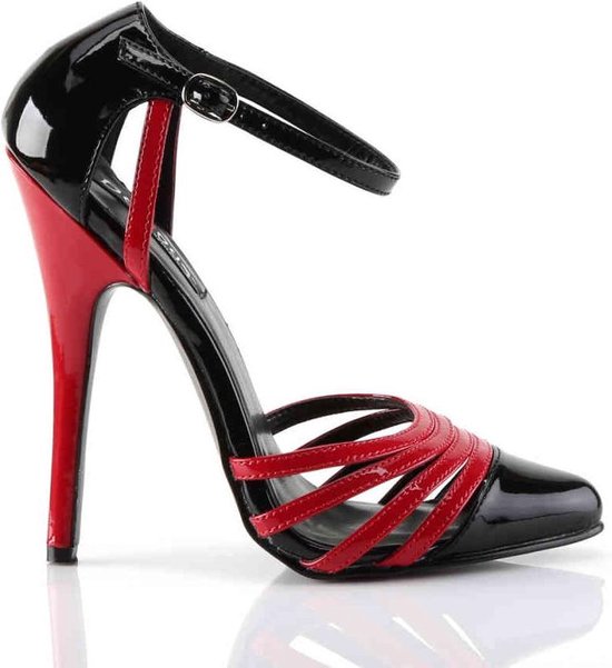 Devious Talons hauts -35 Chaussures- DOMINA-412 US 5 Zwart/ Rouge