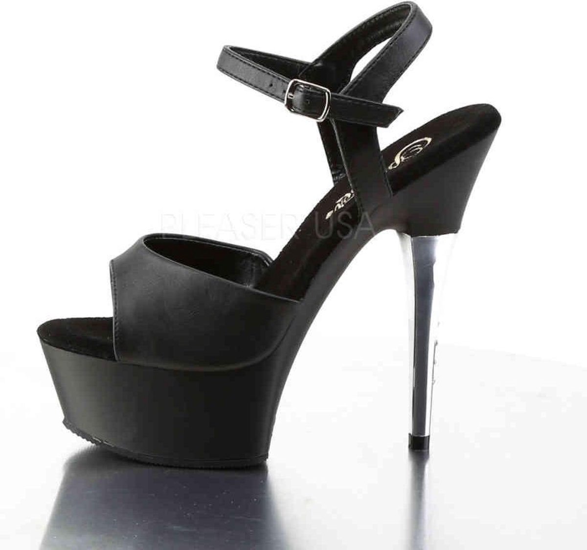 pleaser CAPTIVA-609 6 Ankle Strap PF Sandal W RS On Heel