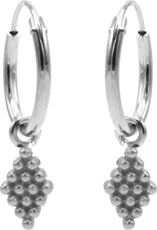 Karma symbols Oorring grapes zilver M2946