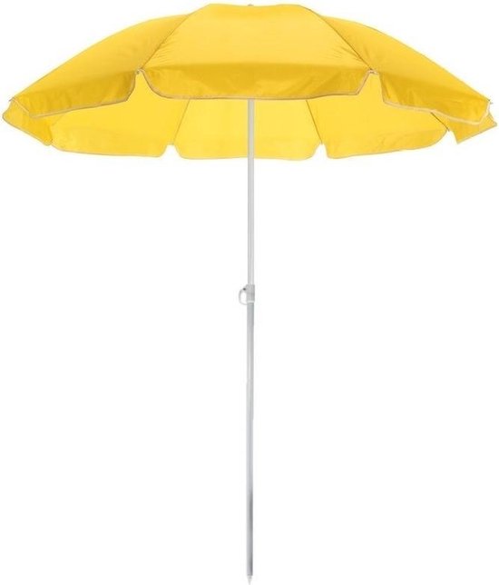 Parasol de plage jaune polyester 145 cm - Ajustable - Protection solaire -  Parasols... | bol.com