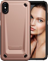 Ultradunne TPU + PC Mechanic schokbestendige beschermhoes voor iPhone XS Max (Rose Gold)