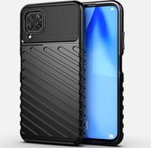 Voor Huawei P40 Lite Thunderbolt Shockproof TPU Soft Case (zwart)