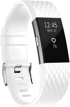 By Qubix - Fitbit Charge 2 siliconen bandje (Small) - Wit - Fitbit charge bandjes