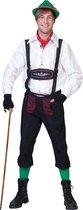 Funny Fashion - Boeren Tirol & Oktoberfest Kostuum - Munchen Alpine Hemd Man - Wit / Beige - Maat 52-54 - Bierfeest - Verkleedkleding