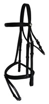 Hoofdstel Rider Pro Basic zwart onderlegd gecombineerd neusriem rvs