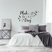 Muursticker Pluk De Dag Met Vogels -  Groen -  160 x 95 cm  -  alle muurstickers  slaapkamer  woonkamer  nederlandse teksten - Muursticker4Sale