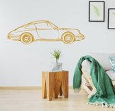 Muursticker Sportwagen -  Goud -  80 x 23 cm  -  slaapkamer  woonkamer  alle muurstickers  baby en kinderkamer - Muursticker4Sale