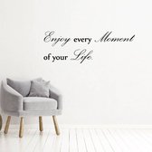 Muursticker Enjoy Every Moment Of Your Life - Rood - 120 x 42 cm - woonkamer alle