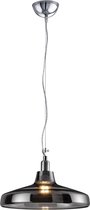 LED Hanglamp - Hangverlichting - Trion Dovino - E27 Fitting - Rond - Mat Grijs - Aluminium - BSE