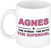 Agnes The woman, The myth the supergirl cadeau koffie mok / thee beker 300 ml