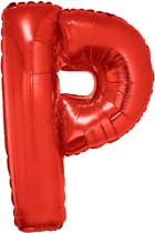 Grote folie ballon letter P Rood