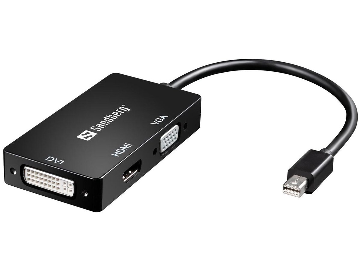Sandberg - 509-12 - Adapter MiniDP > HDMI+DVI+VGA