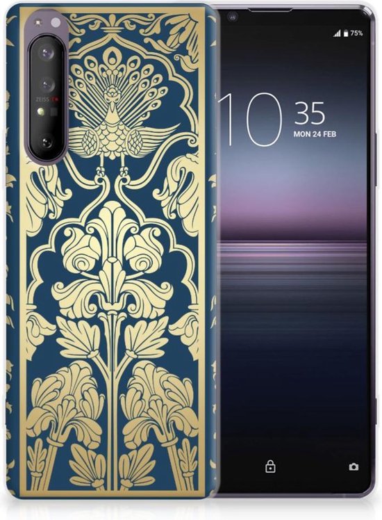 Coque Téléphone pour Sony Xperia 1 II Etui Housse Fleurs D'Or | bol.com