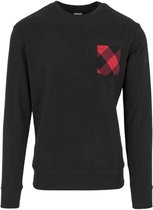 Urban Classics Sweater/trui -XS- Contrast Pocket Zwart