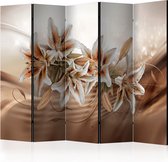 Kamerscherm - Scheidingswand - Vouwscherm - Chocolate Lilies II [Room Dividers] 225x172 - Artgeist Vouwscherm