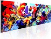 Schilderijen Op Canvas - Schilderij - Colourful Immersion 135x45 - Artgeist Schilderij