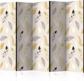 3D Tapijt Vouwscherm - Kamerscherm - Scheidingswand - Golden Feathers II [Room Dividers] 225x172 - 3D Tapijt