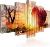 Schilderijen Op Canvas - Schilderij - Autumnal Love 200x100 - Artgeist Schilderij
