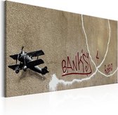 Schilderijen Op Canvas - Schilderij - Love Plane by Banksy 60x40 - Artgeist Schilderij