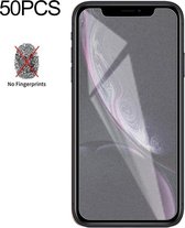 50 STKS Matte Frosted Tempered Glass Film voor iPhone XR / iPhone 11, geen retailpakket