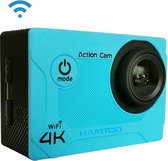 HAMTOD S9 UHD 4K WiFi sportcamera met waterdichte behuizing, Generalplus 4247, 2,0 inch LCD-scherm, 170 graden groothoeklens (blauw)
