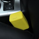 Veilige rubberen autogordelclips Vergrendelingsgespen Beschermhoes (geel)