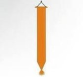 Fanion Oranje 17x180cm avec brosse pour drapeau 100x150cm